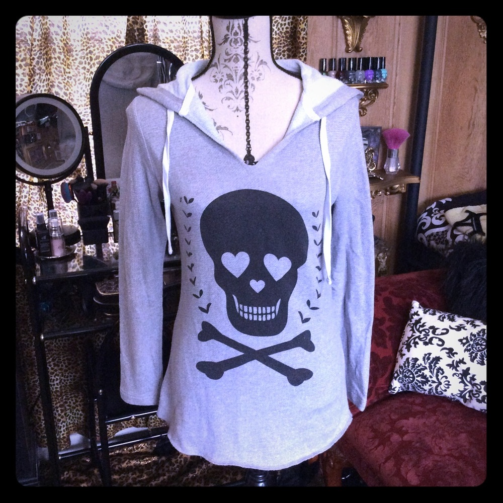 Long Skull Tunic Hoodie